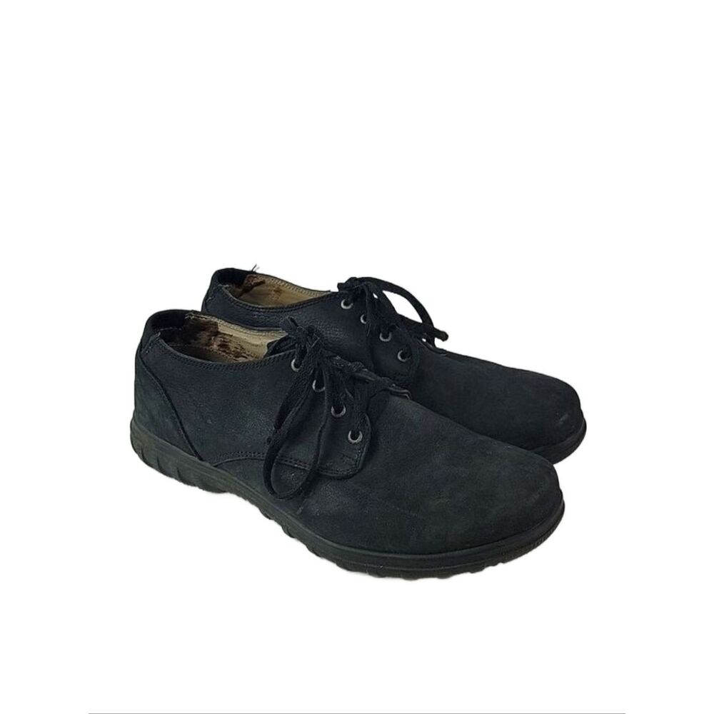 Bogs Eugene Black Leather Waterproof Lace Up‎ Mens Low Top Shoes